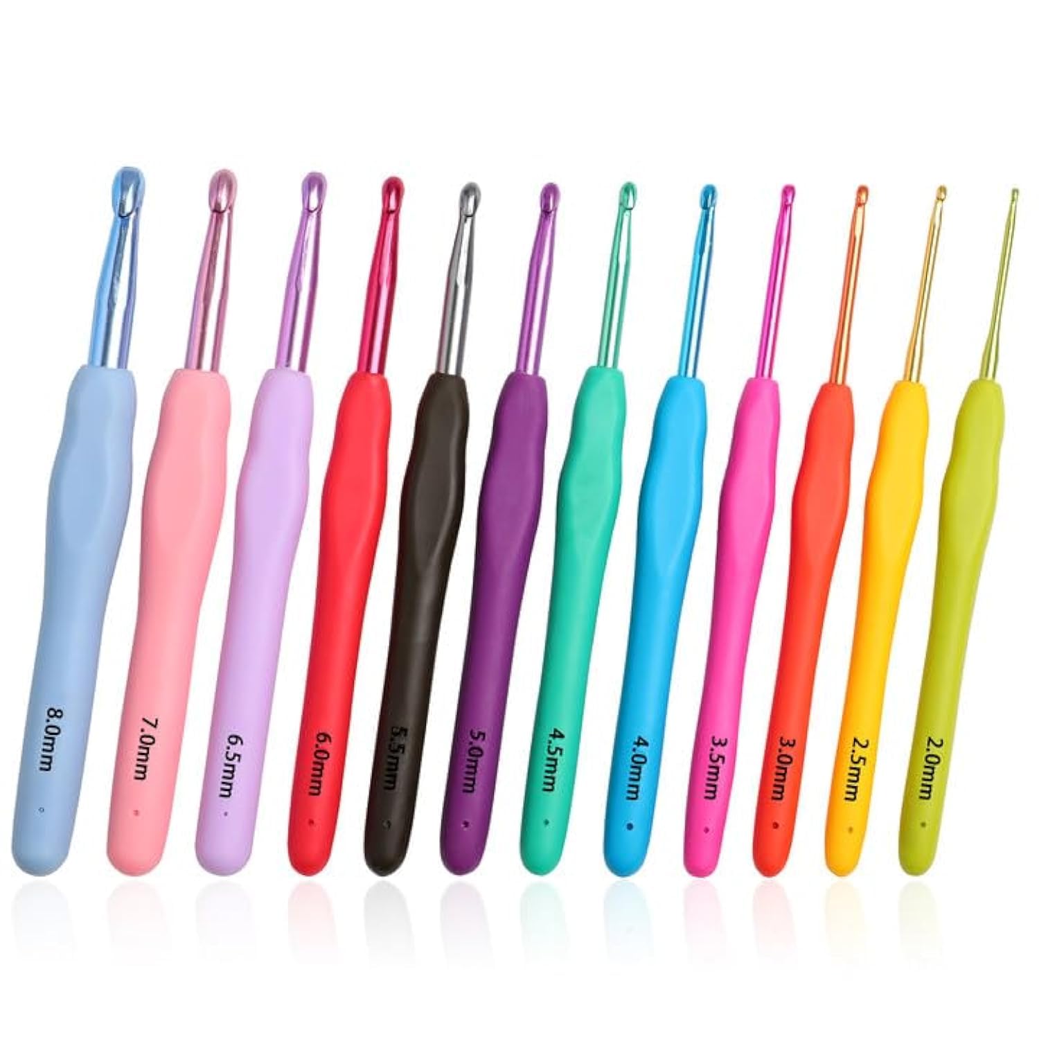 Amazon.com: KOKNIT 12 PCS Crochet Hooks, Ergonomic Handle Crochet